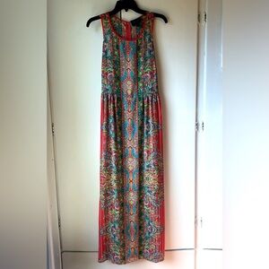 Romeo + Juliet Couture Multicolor, geometric and paisley maxi dress, size small